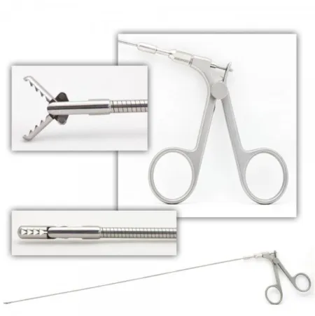 Flexible Laparoscopic Grasper, single action, 7 french. Similar to combined ACMI scope with 330H handle and 332S8 tip
