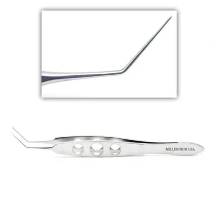 Gaskin Fragment Forceps, angled, with smooth jaw and fenestrated handle