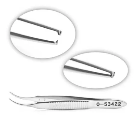 Graefe Iris Forceps with curved jaws