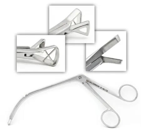 King Adenoid Punch Forceps. Triangular punch and curved arm