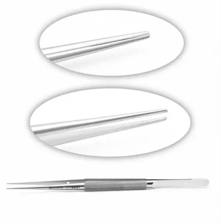 Micro Forceps with round handle and micro carbide dusted jaws