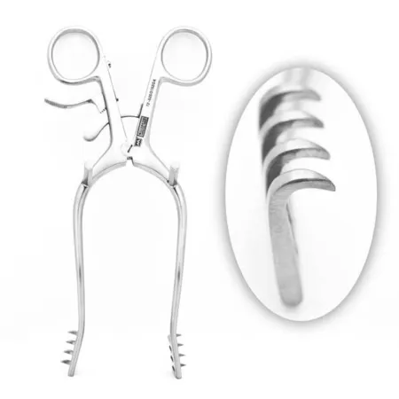 Retractor with Pins for Cerebellar Set