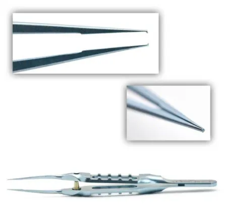 Straight Suturing Forceps with straight shafts and flat handle
