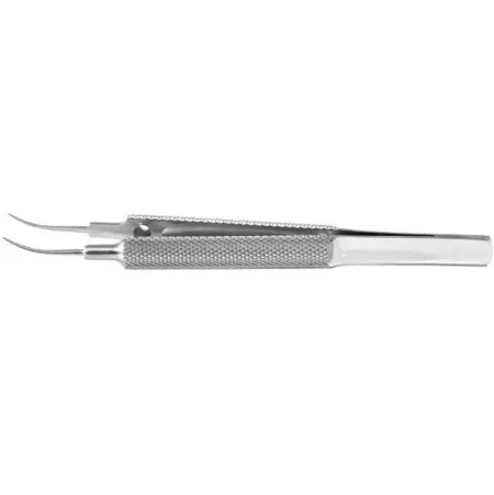 Tennant Tying Forceps with curved, delicate, round, straight, knurled handle with guide pin