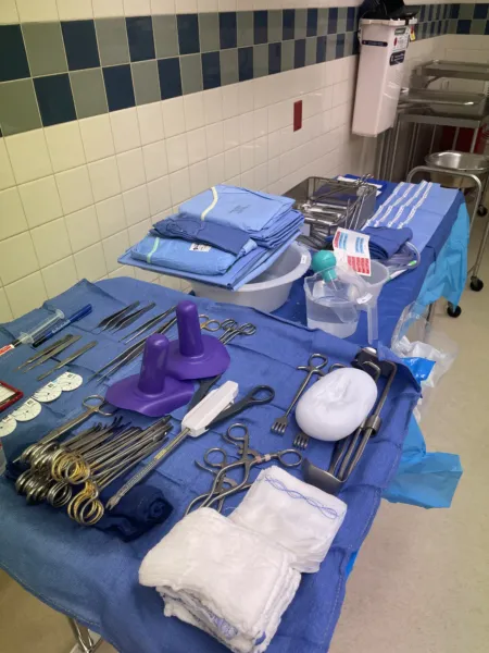 Lumpectomy — setup photo