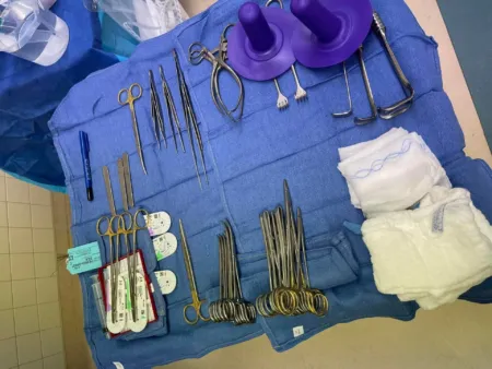 Simple Mastectomy — setup photo