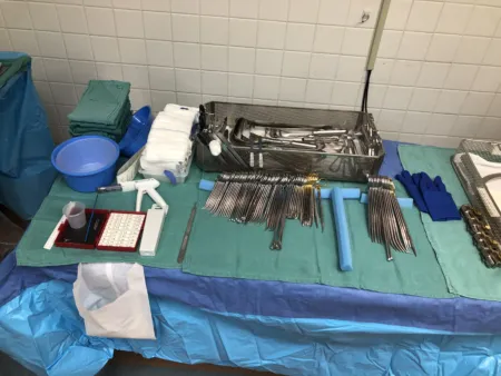 Splenectomy — setup photo