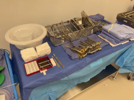 Cholecystectomy — setup photo