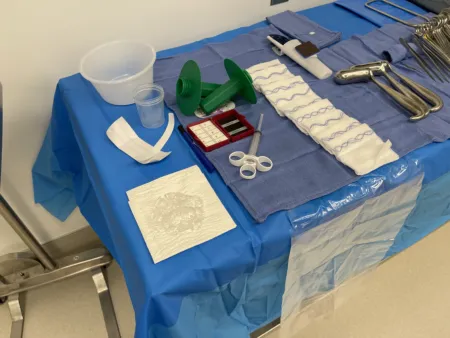 Hemorrhoidectomy — setup photo