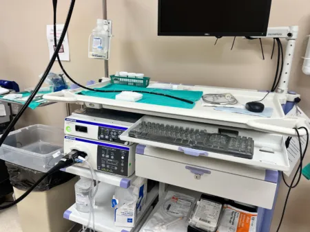 Colonoscopy — setup photo