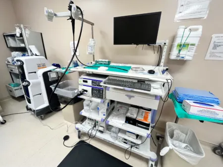 Colonoscopy — setup photo