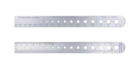 Kirschner Wire Ruler and Pin Gauge