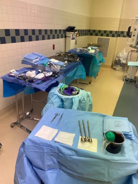 Laparoscopic Hemicolectomy — setup photo