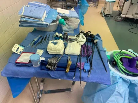 Laparoscopic Hemicolectomy, setup photo