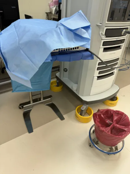 Robotic Partial Nephrectomy, setup photo