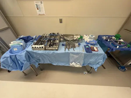 Robotic Partial Nephrectomy, setup photo