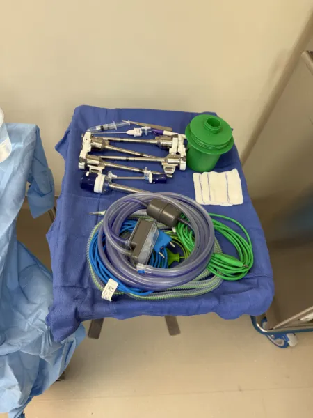 Robotic Partial Nephrectomy, setup photo