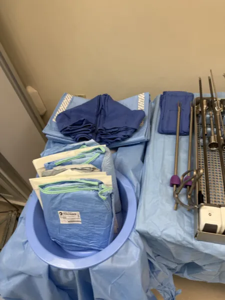 Robotic Partial Nephrectomy — setup photo